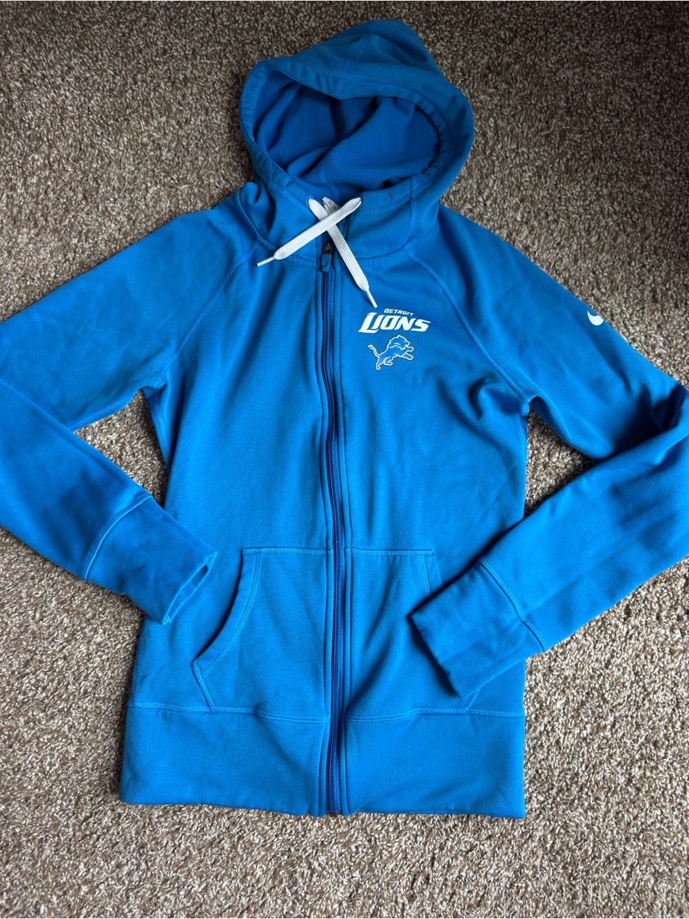 NFL Nike Detroit Lions Therma-Fit zip Hoodie size xs